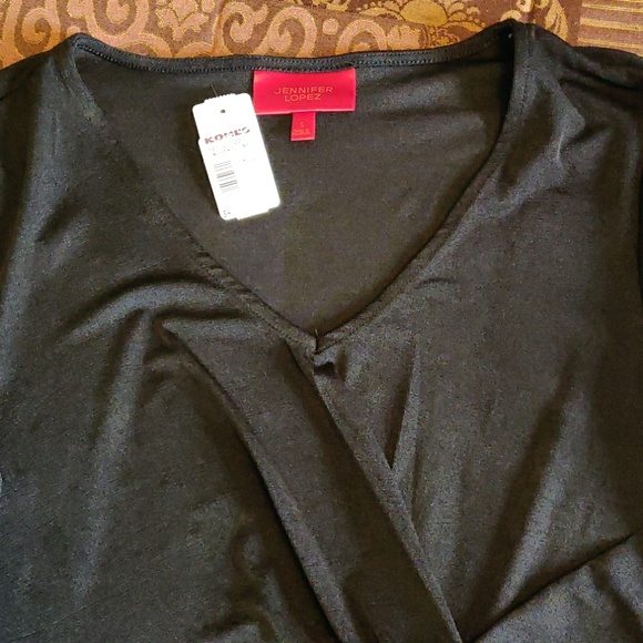 NEW Jennifer Lopez Elegant black top - Picture 3 of 4